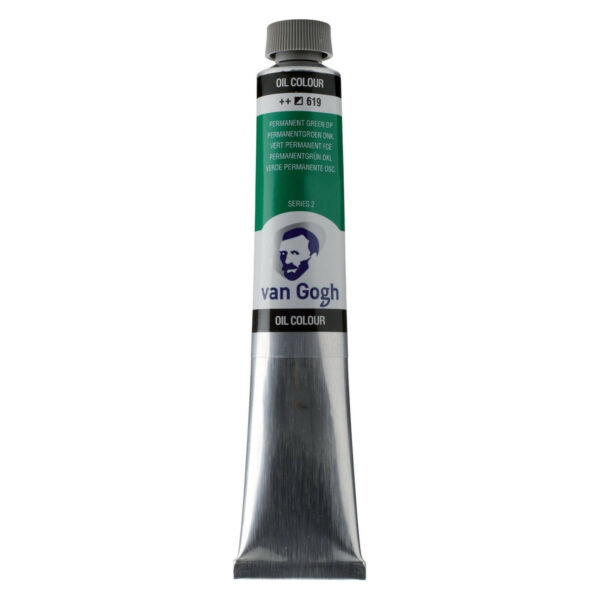 Van Gogh Oil Color Paint, 60ml PERMANENT GREEN D 619