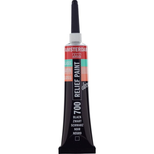 AMSTERDAM Relief Paint Tube 20ml BLACK 700