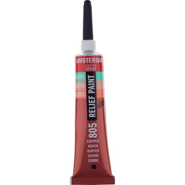 AMSTERDAM Relief Paint Tube 20ml COPPER 805