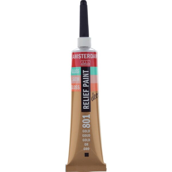 AMSTERDAM Relief Paint Tube 20ml GOLD 801