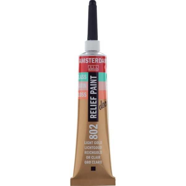 AMSTERDAM Relief Paint Tube 20ml LIGHT GOLD 802