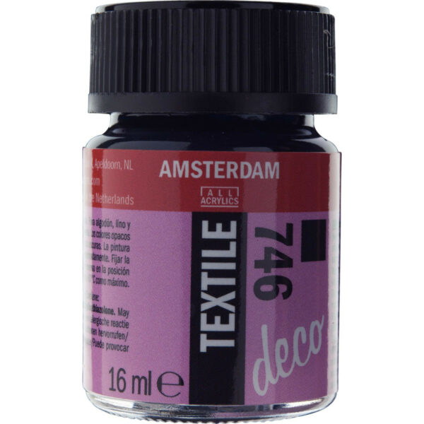 Amsterdam Textile Bottle 16ml BLACK OPAQUE 746