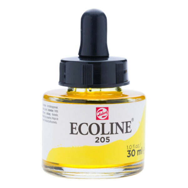 Ecoline Liquid Water Colour Bottle 30ml LEMON YELLOW (primary) 205