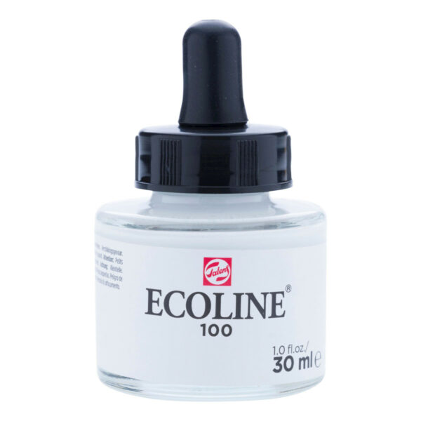 Ecoline Liquid Water Colour Bottle 30ml WHITE 100