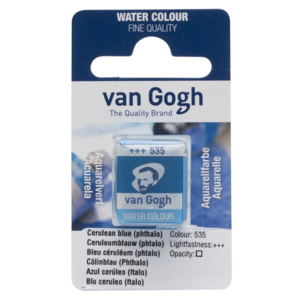 VAN GOGH Water Colour Pan CERULEAN BL. (phthalo) 535