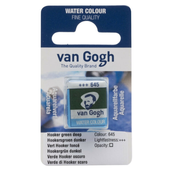 VAN GOGH Water Colour Pan HOOKER GREEN D 645