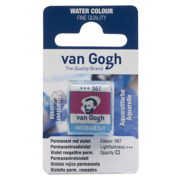 VAN GOGH Water Colour Pan PERM. RED VIOLET 567