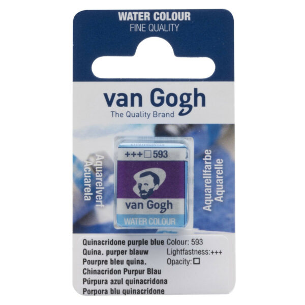 VAN GOGH Water Colour Pan QUINACRIDONE PURPLE BLUE 593