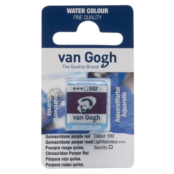 VAN GOGH Water Colour Pan QUINACRIDONE PURPLE RED 592
