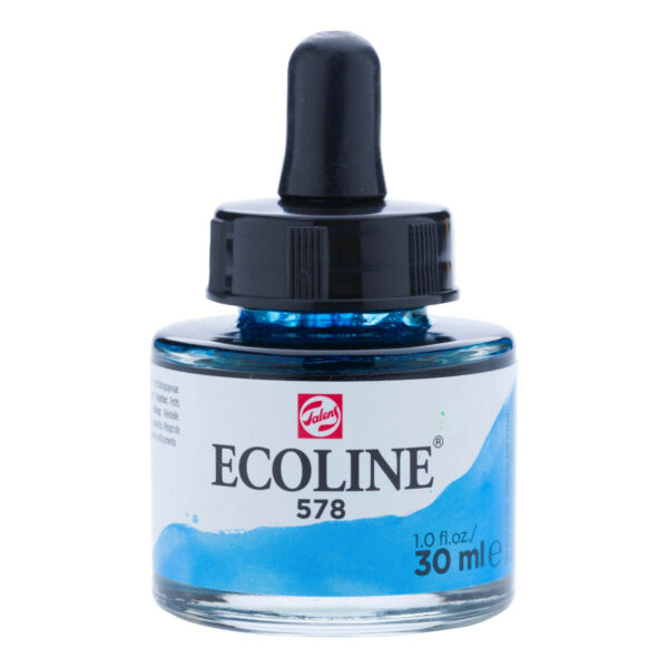 Ecoline Liquid Water Colour Bottle 30ml SKY BLUE (cyan) 578