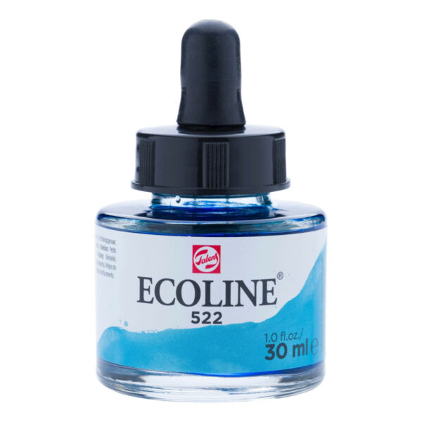 Ecoline Liquid Water Colour Bottle 30ml TURQUOISE BLUE 522