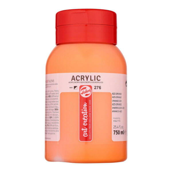 Acrylic Colour Pot 750 ml Azo Orange 276