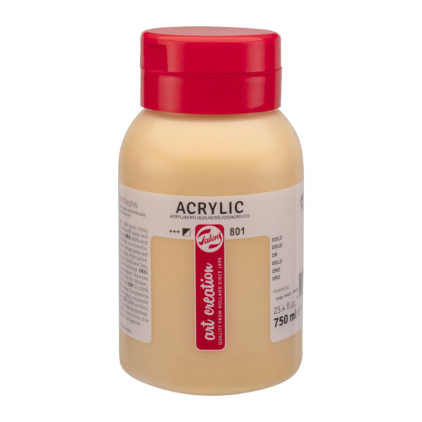 Acrylic Colour Pot 750 ml Gold 801
