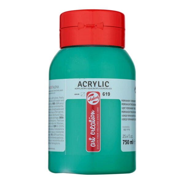 Acrylic Colour Pot 750 ml Permanent Green Deep 619