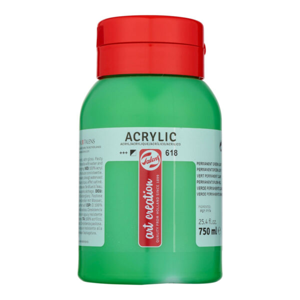 Acrylic Colour Pot 750 ml Permanent Green Light 618