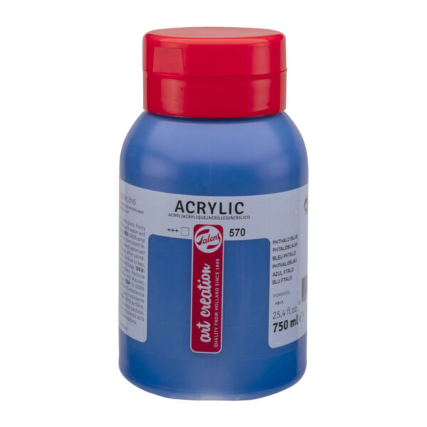 Acrylic Colour Pot 750 ml Phthalo Blue 570