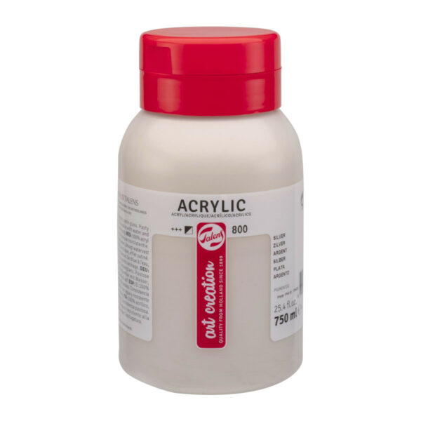 Acrylic Colour Pot 750 ml Silver 800