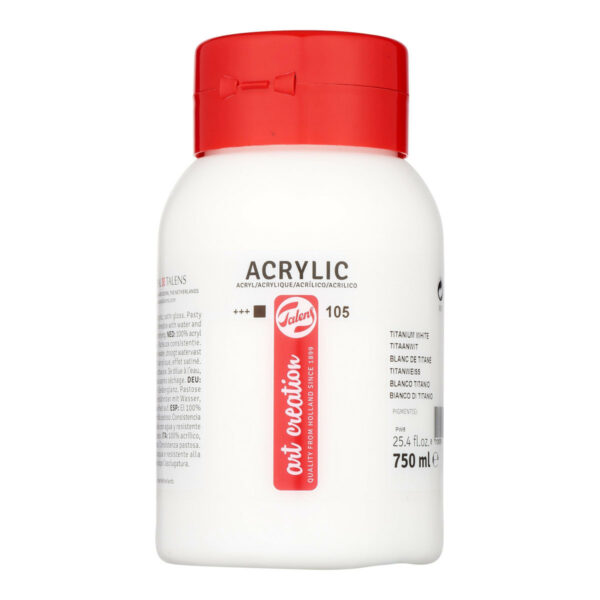 Acrylic Colour Pot 750 ml Titanium White 105