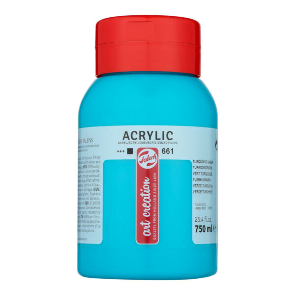 Acrylic Colour Pot 750 ml Turquoise Green 661