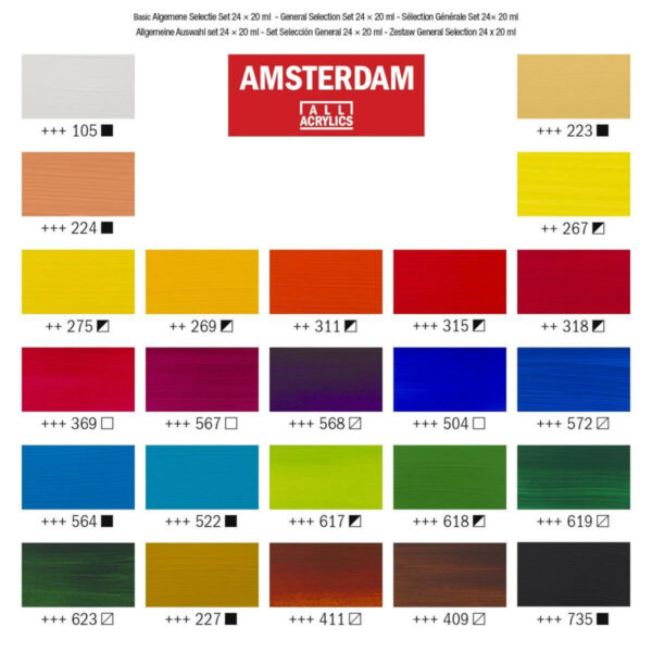 Standard Series Acrylics General Selection Set 24 × 20 ml - Image 3