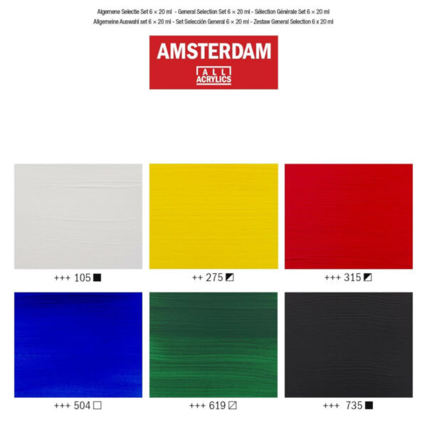 Standard Series Acrylics General Selection Set 6 × 20 ml - Image 3