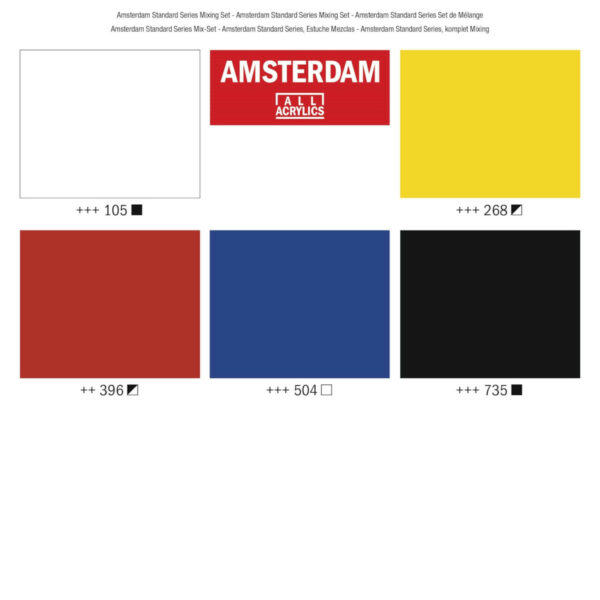 Standard Series Acrylics Mixing Set - 5 x 120 ml - Image 2